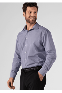 Cambridge Men's Long Sleeve Shirt - navy/white